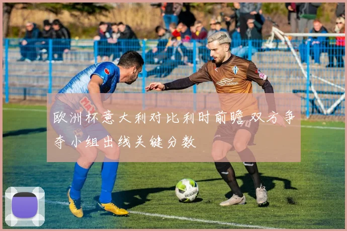 欧洲杯意大利对比利时前瞻 双方争夺小组出线关键分数